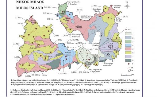 Simplified geological map of Milos