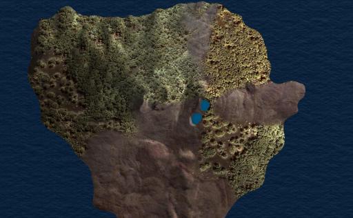 Animated representation of the formation of Nisyros' first terrestrial cone.